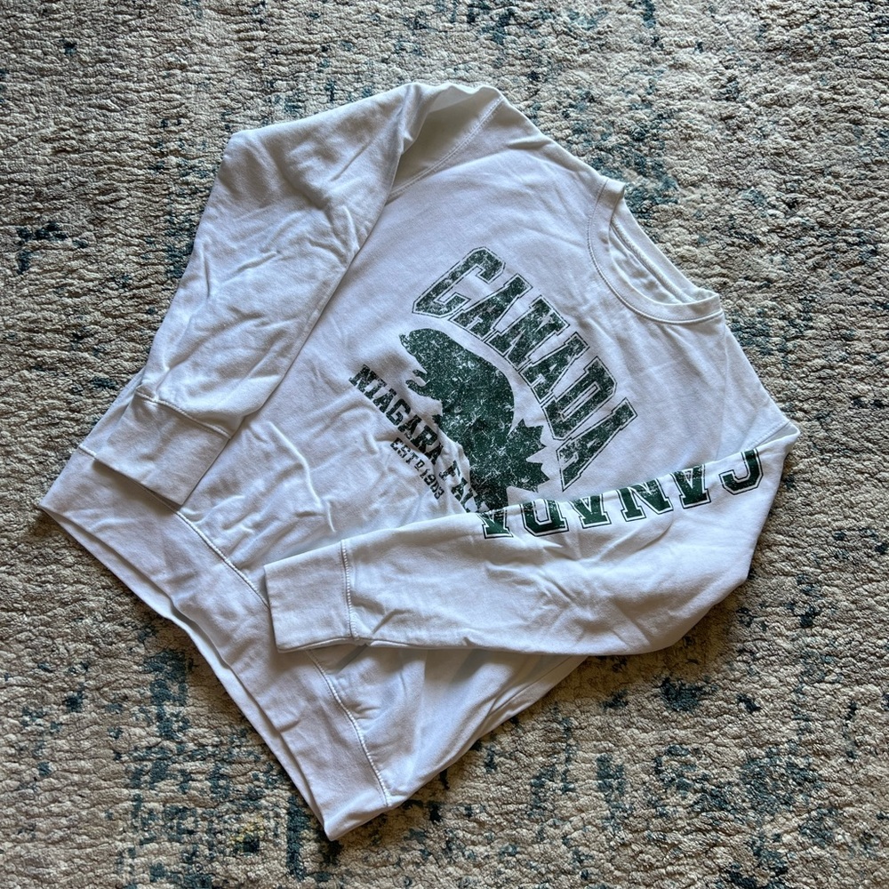 Canada Kids White and Green Sweatshirt